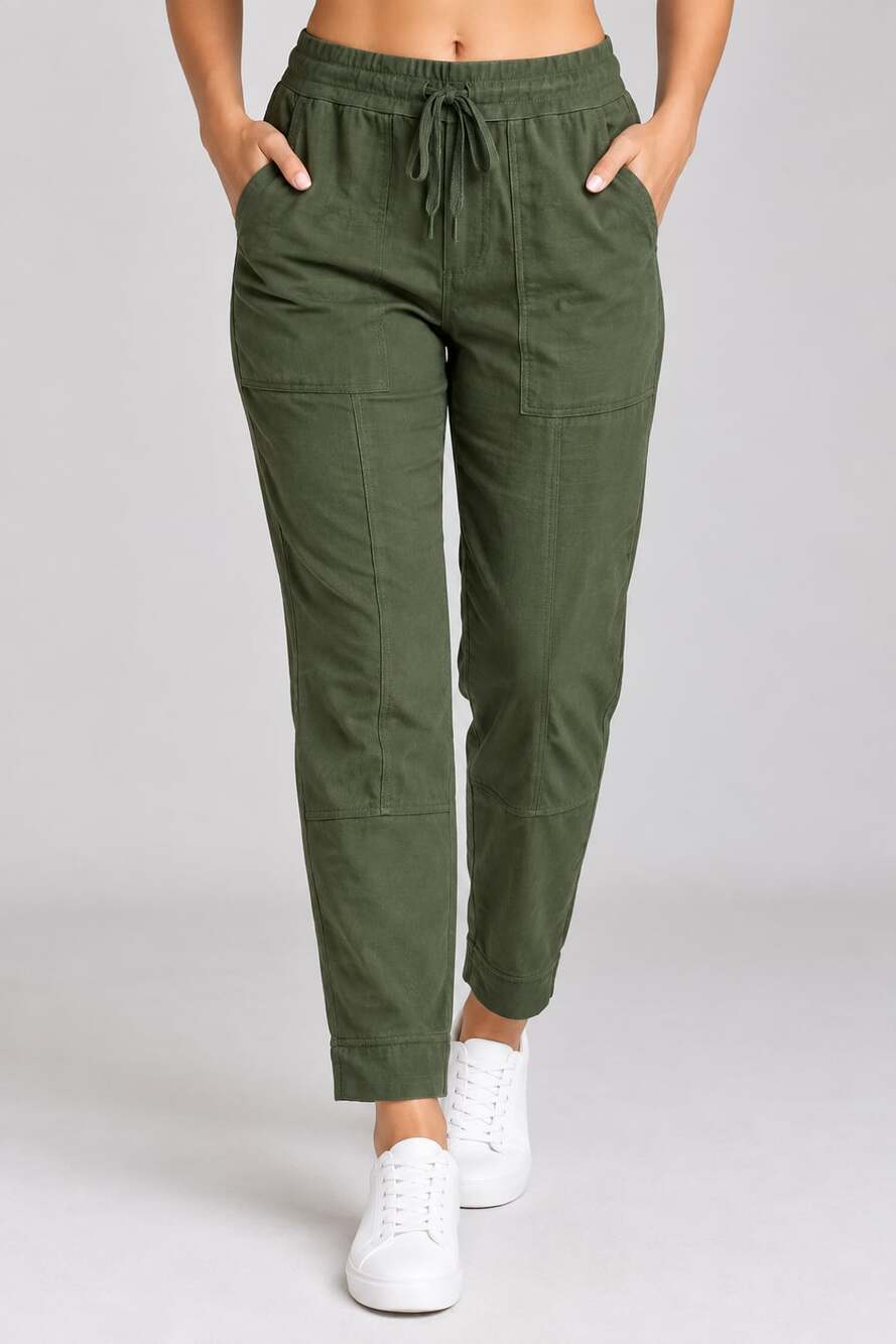 cabi Everyday Lounger Jogger Pants Size M Green Style 6048